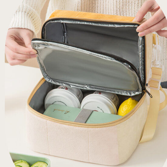 Double layer leakproof insulated lunch bag