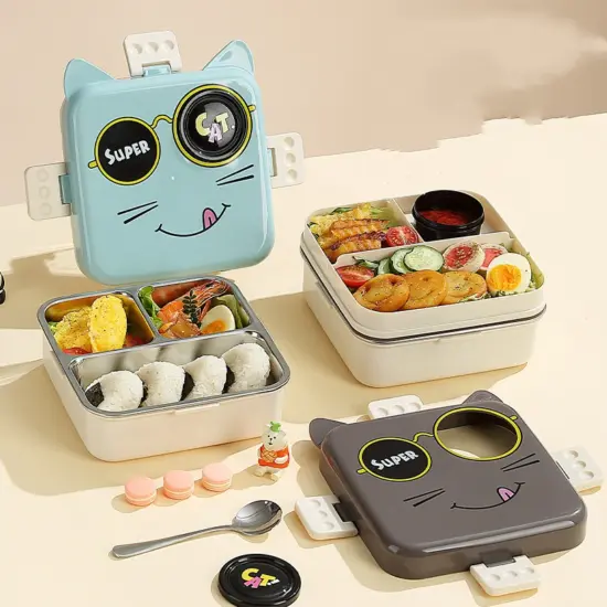 Custom wholesale stainless steel kids lunch container
