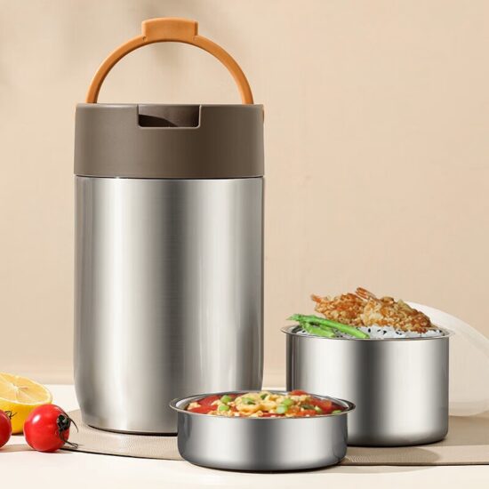 Custom stainless steel double-layer thermal lunch box wholesale