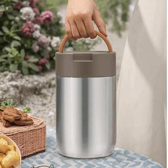 Custom stainless steel double-layer thermal lunch box wholesale