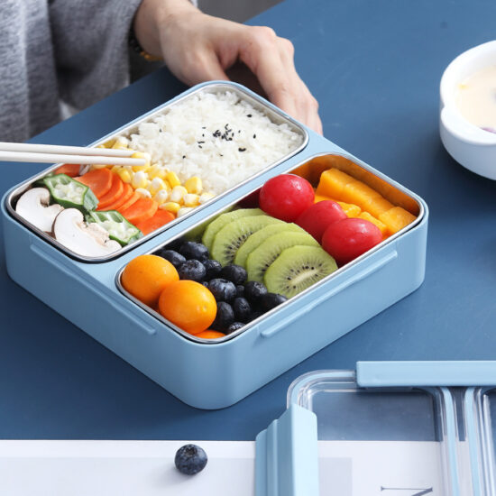 Custom stainless steel double-layer thermal lunch box wholesale