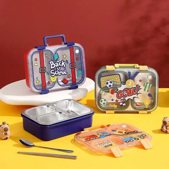 Custom wholesale leakproof bento box with cutlery