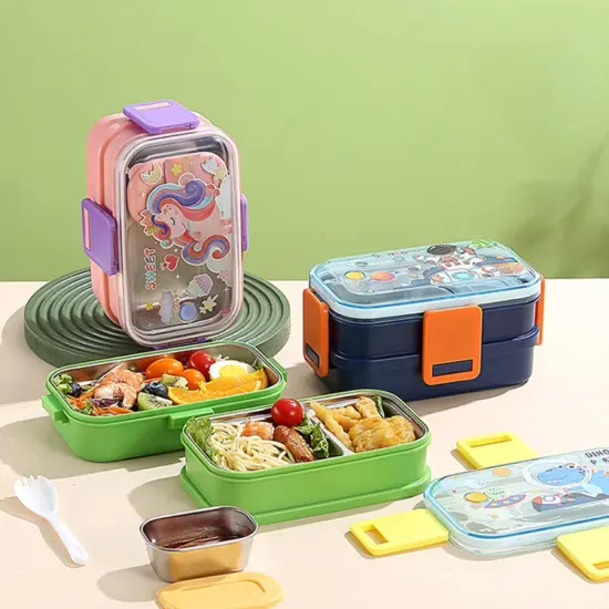 Custom wholesale leakproof bento box with cutlery