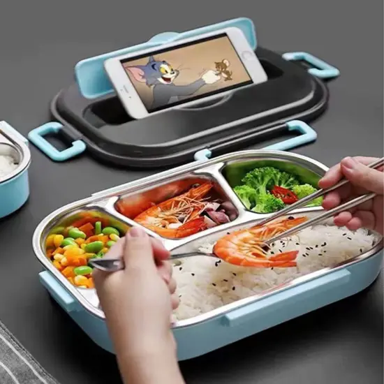 Custom wholesale leakproof bento box with cutlery