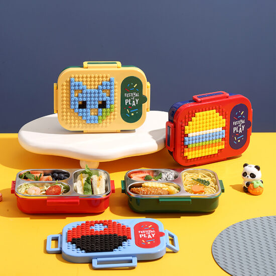 Custom microwave-safe portable bento food container wholesale