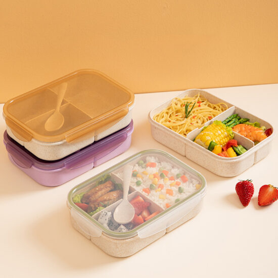 Custom student lunch box set with utensils