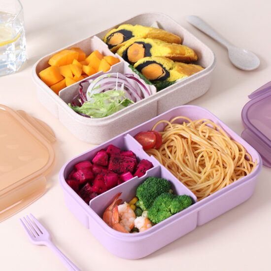 Custom student lunch box set with utensils