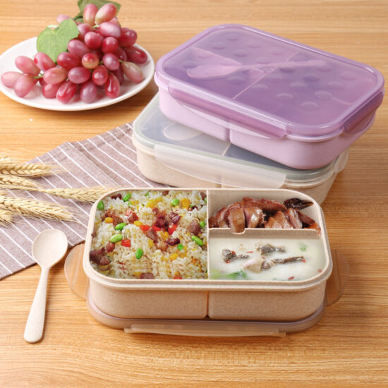 Custom student lunch box set with utensils