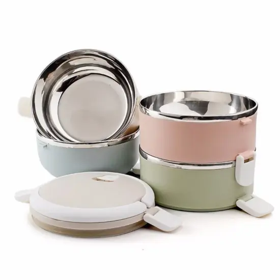 Custom stainless steel lunch box with handle wholesale