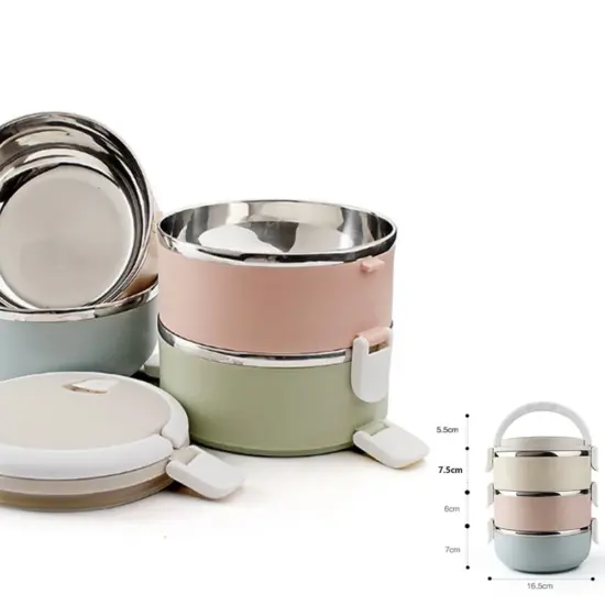 Custom stainless steel lunch box with handle wholesale