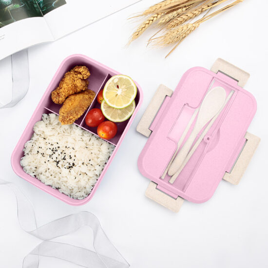 Custom wholesale plastic lunch box with bottle