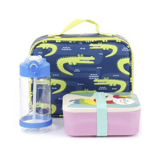 Custom wholesale plastic lunch box with bottle