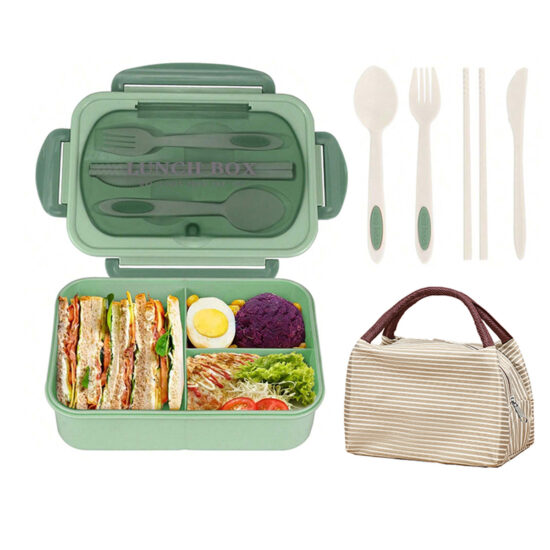 Custom wholesale leakproof all-in-one lunch box