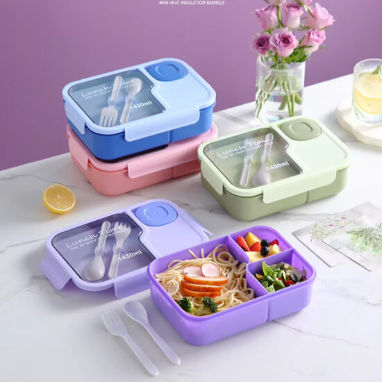 Custom bento food container with plastic lid wholesale
