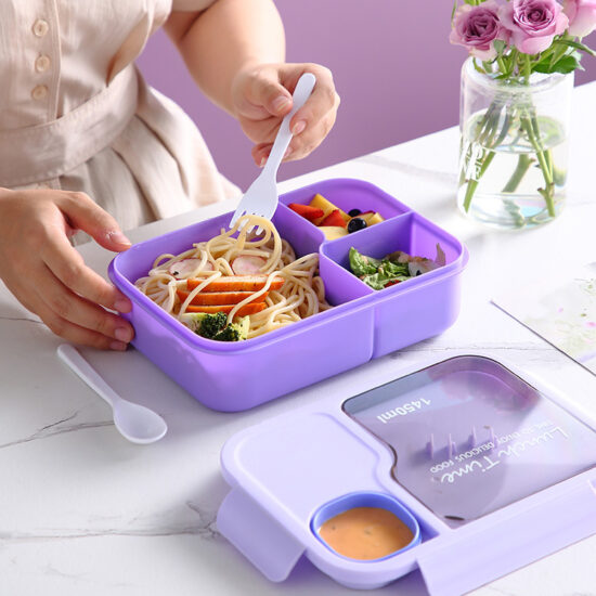 Custom bento food container with plastic lid wholesale