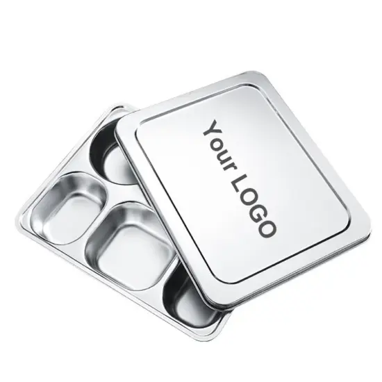 Custom stainless steel 5-compartment bento box wholesale