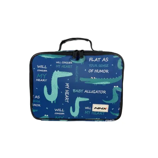 Unisex insulated travel beach lunch tote bag with zipper