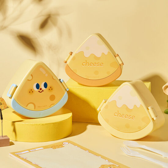 Custom cute cheese-shaped kids lunch box wholesale