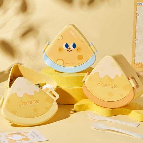 Custom cute cheese-shaped kids lunch box wholesale