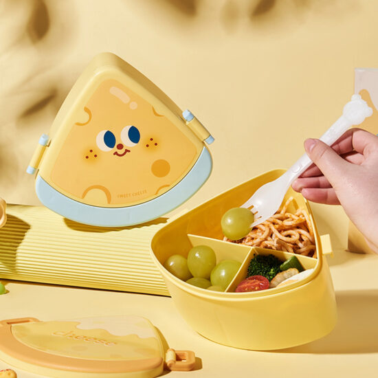 Custom cute cheese-shaped kids lunch box wholesale