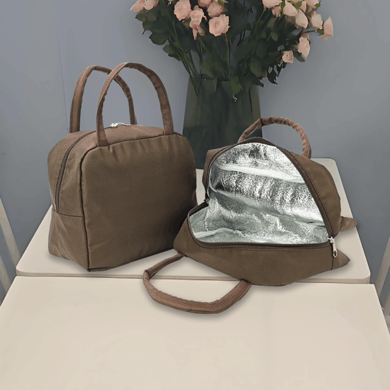 Best waxed canvas insulated lunch bag for travel with zipper
