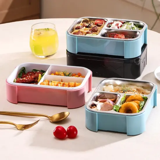 Custom wholesale 2-compartment adult lunch box