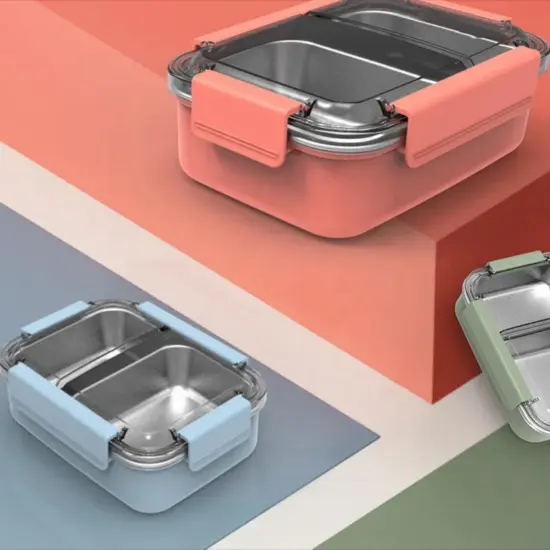 Custom wholesale 2-compartment adult lunch box